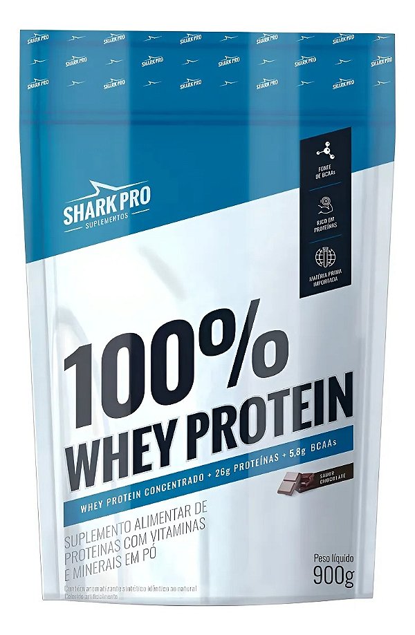 Whey Protein 100% Pouch 900g – Sabor Chocolate