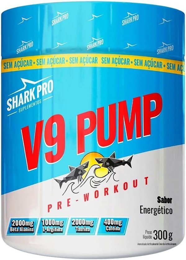 Pré-treino V9 Pump da Shark Pro 300G - Energético