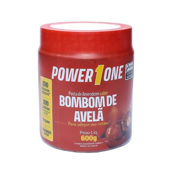 Pasta de Amendoim Power1One -  Bombom de Avelã 600g
