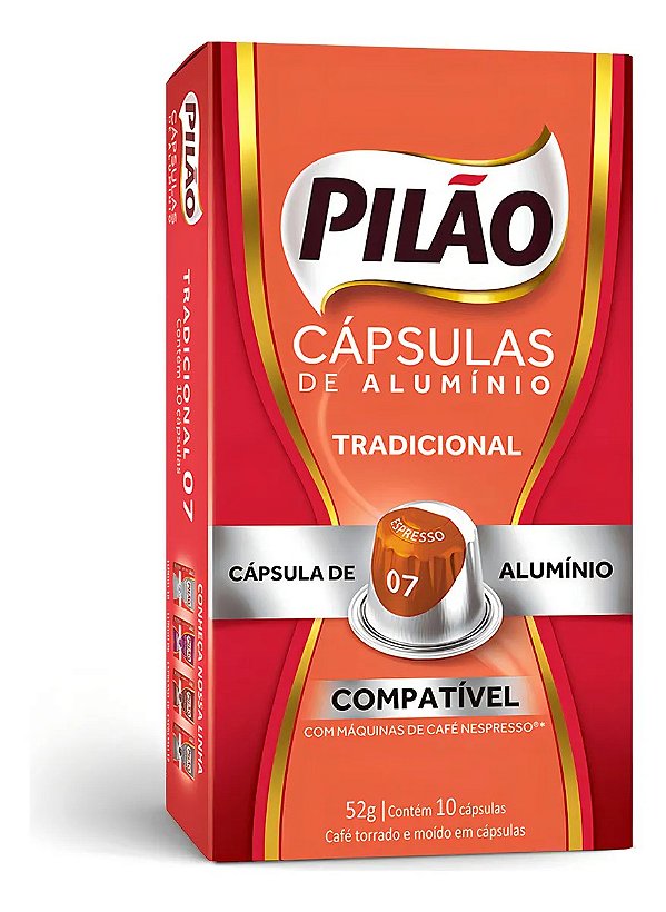 Pilão Cápsulas Espresso 7 52g, caixa com 10 unidades