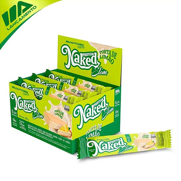 Naked Protein Slim Torta de Limão 25g – Caixa com 12 Unidades