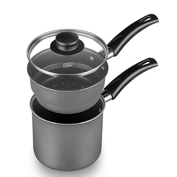 Cuscuzeira MTA Nº12 1,0L Grafite – 2 em 1 com Tampa TVT