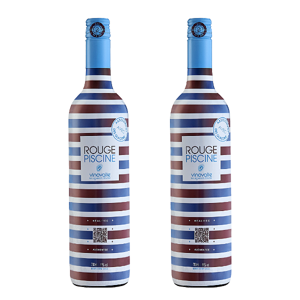 Kit com 2 Vinhos Tintos Francês Rouge Piscine 750ml