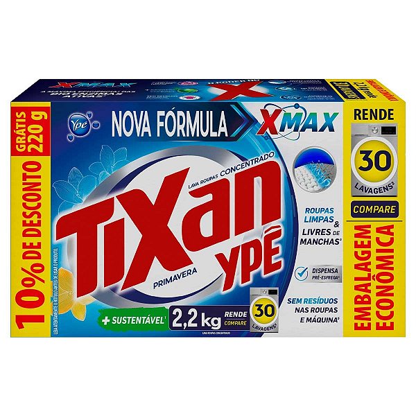 Lava Roupas  em pó Tixan 2,2 Primavera
