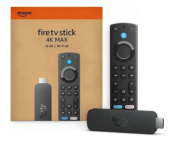 Fire Tv Stick 4k Max 16gb Wi-fi 6e Alexa Amazon Streaming Hd Preto De Voz