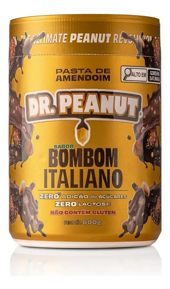 Pasta De Amendoim Sabor Bombom Italiano Pote 800g Dr. Peanut