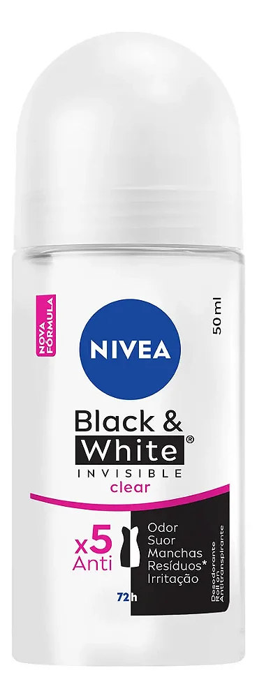 Desodorante Nivea Rollon Black White Fem 50ml