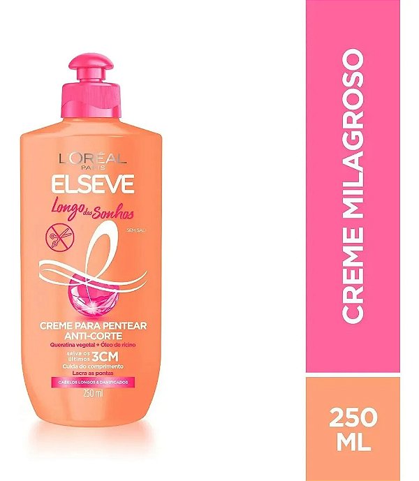 Creme para Pentear Elseve 250ml Longo Dos Sonhos