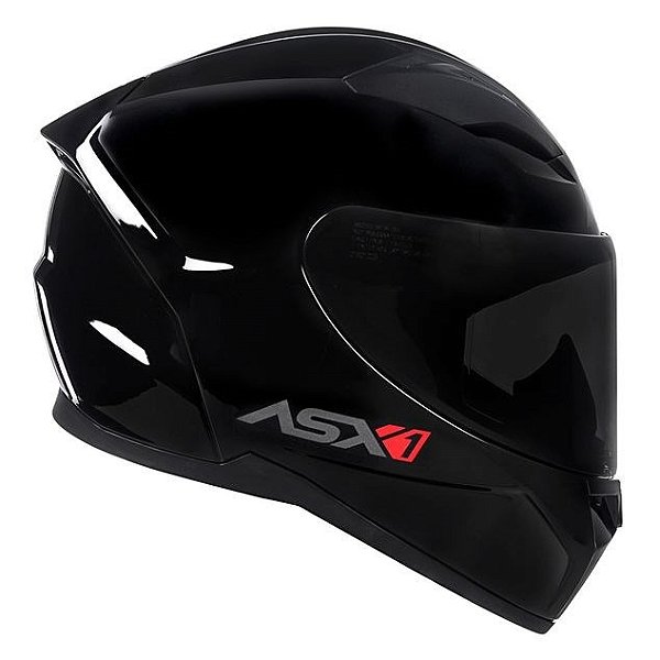 Capacete ASX City Solid Brilho Preto/Grafite