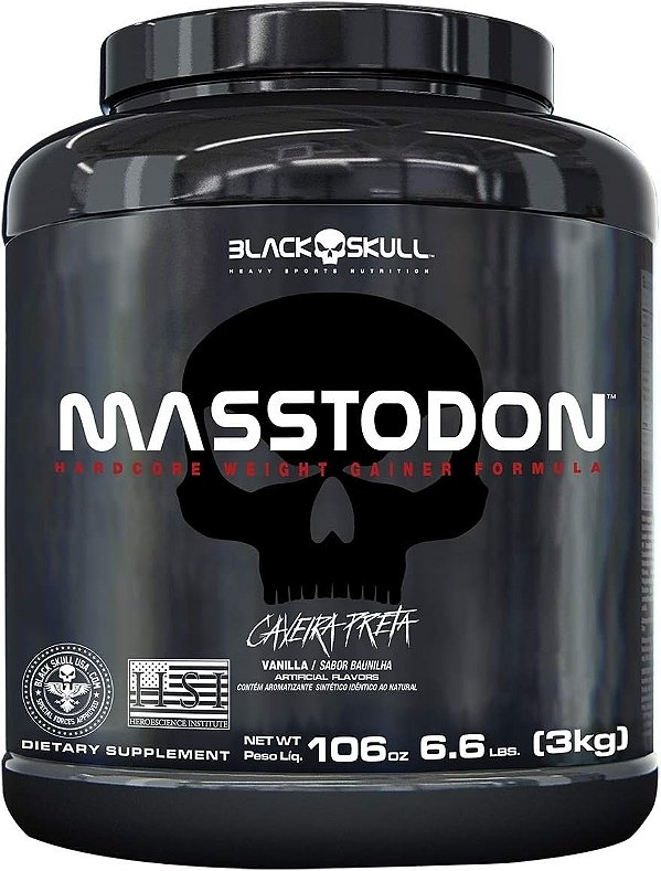 Whey Masstodon Baunilha 3kg - Black Skull