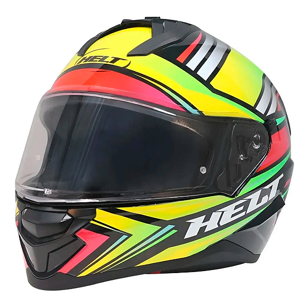 Capacete Helt Tracker Glass Stx Verde/preto