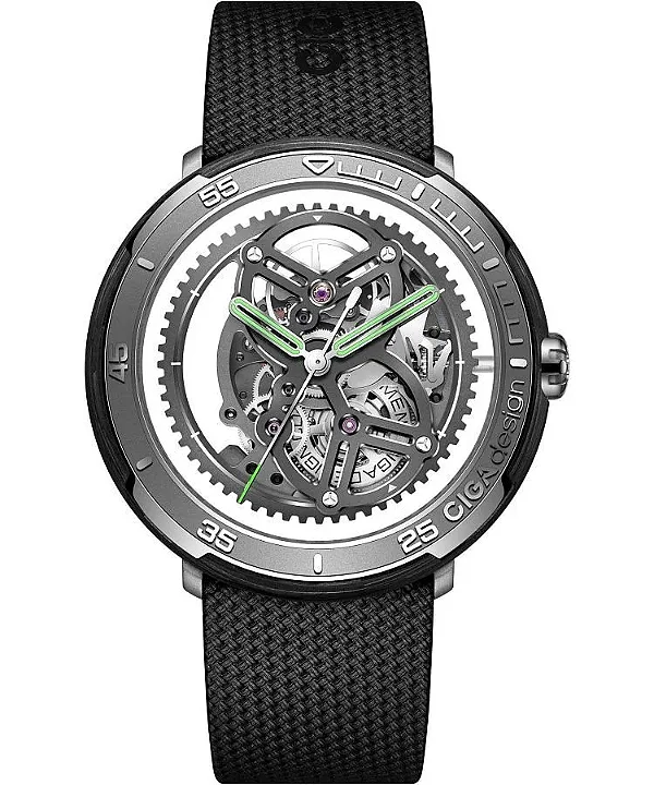 Relógio Masculino Ciga Design Vector Automatic Titanium Skeleton V011-TIGR-6B