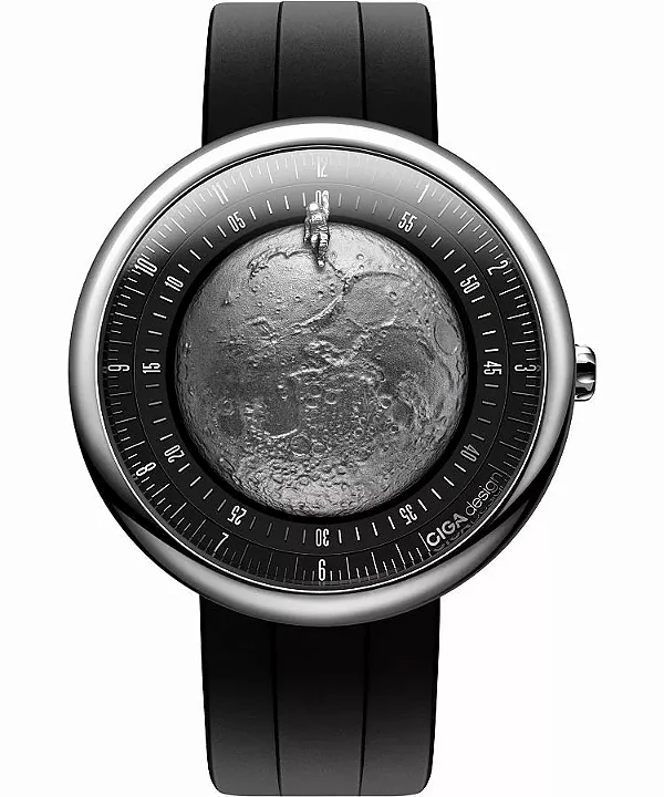 Relógio masculino Ciga Design U Series Moon Walker Automático em Titânio GPHG 2021 U055-TIGR-6B