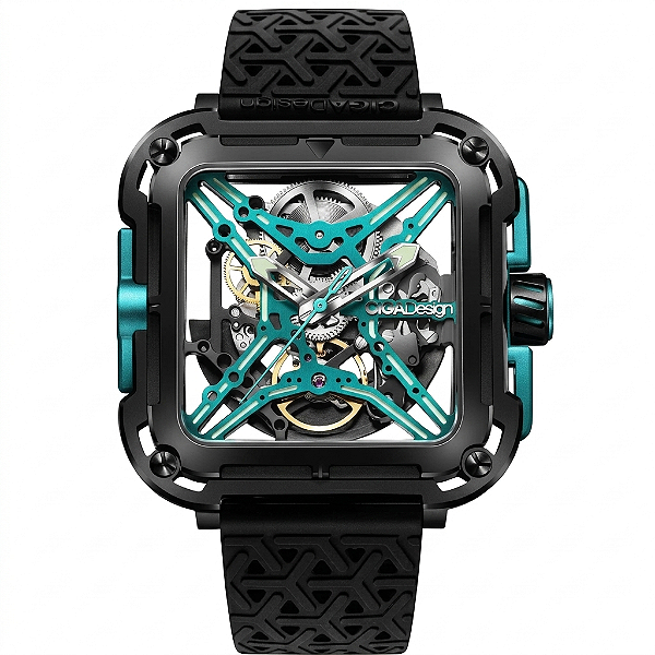 Relógio Ciga Design X Series Gorilla Modern Skeleton Ceramic Limited Edition X011-BLBU-25BK