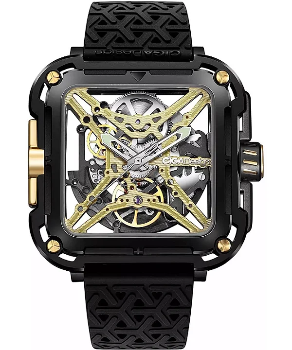 RELÓGIO CIGA DESIGN MECHANICCAL MAS X021-BLGO-W25BK
