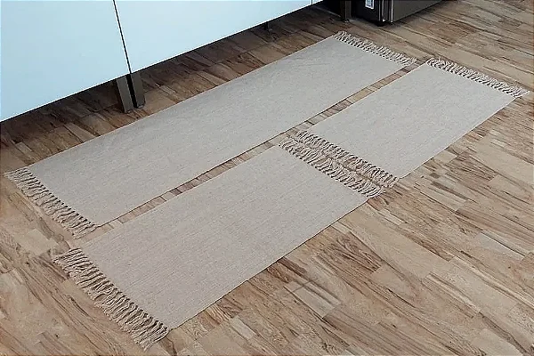 Kit de Tapetes para Cozinha Algodão Confortável