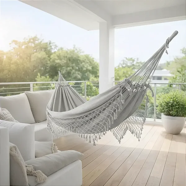 Rede de Dormir e Descanso Casal Cinza