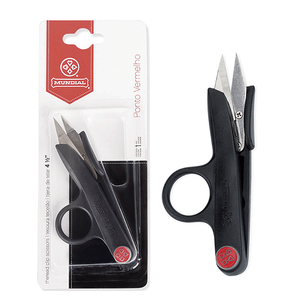 Tesoura Mundial Tecelão Arremate Ponto Vermelho 601N 4 1/2