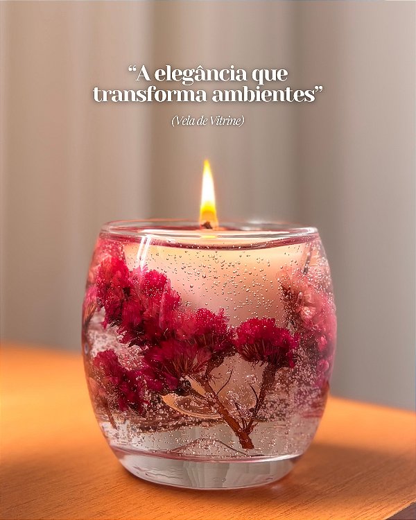 Vela Luminária de Luxo - Encanto Floral Rosa