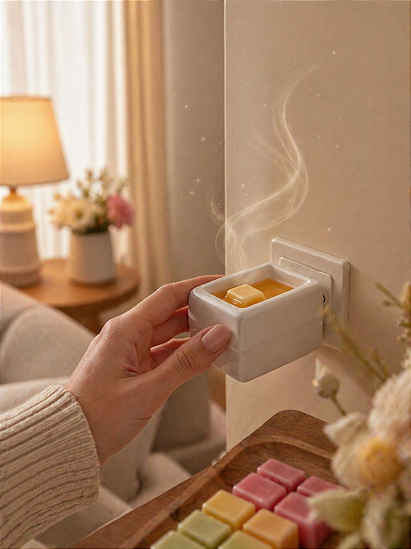 Difusor de Tomada Porcelana Branca