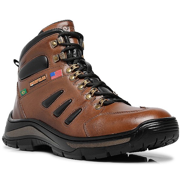 Bota Masculina Caterpillar Original em Couro Legítimo 2500 Robot