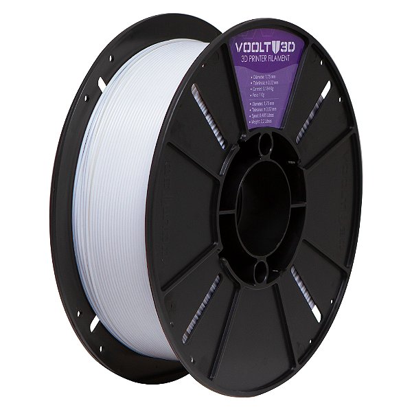 Filamento Voolt 3D PETG Branco Dental High Speed Premium - 1Kg