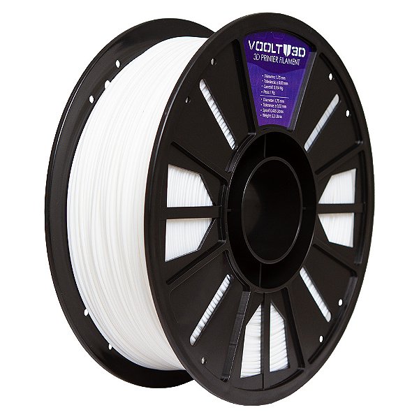 Filamento Voolt 3D PLA Branco Off White Velvet High Speed Premium - 1Kg