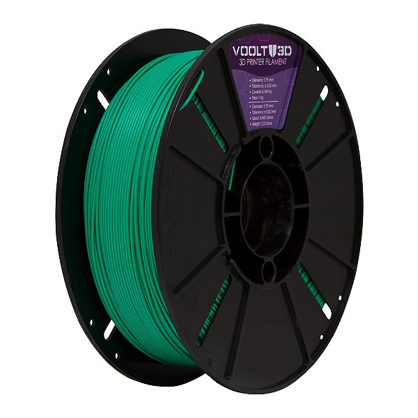 Filamento Voolt 3D PLA Verde Velvet High Speed Premium - 1Kg