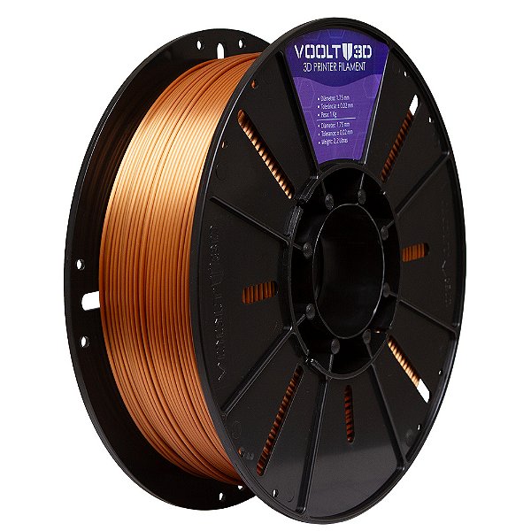 Filamento Voolt 3D PLA Cobre V-Silk - 1kg