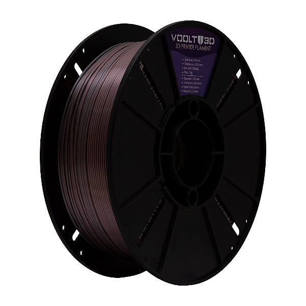 Filamento Voolt 3D PLA Duo Color Inox e Rose Gold V-Silk High Speed Premium - 1Kg