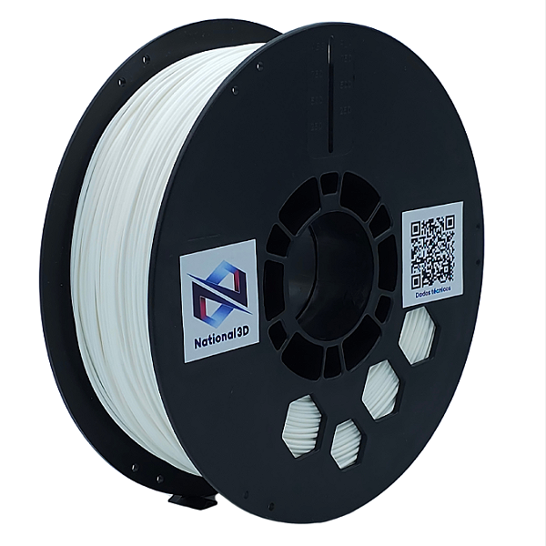 Filamento National 3D PLA Max High Speed Branco 1kg 1,75mm