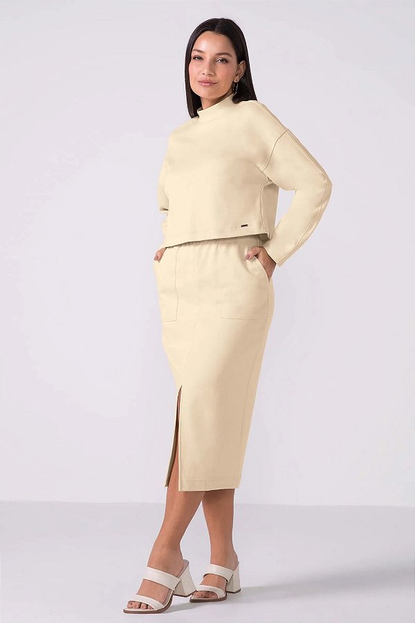 CONJUNTO MOLETOM BLUSAO E SAIA ELL 183914