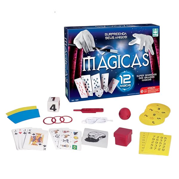KIT MÁGICA INFANTIL TRUQUE ILUSIONISMO PRESENTE CRIANÇA NIG