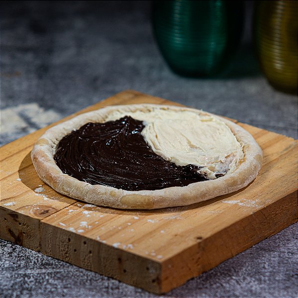 Mini Pizza Chocolate Branco e Preto - 120gr