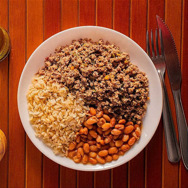 Arroz, Feijão e Patinho Moído - 200gr