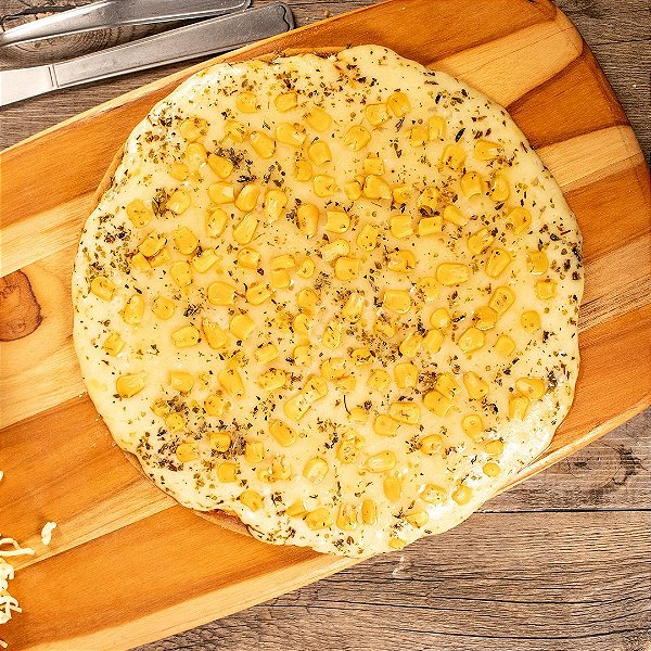 Pizza Integral de Milho com Queijo Muçarela - 300gr