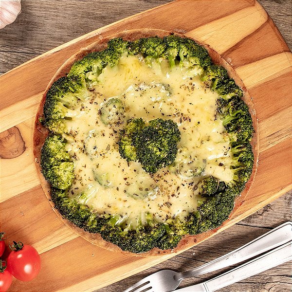 Pizza Integral de Brócolis com Queijo Muçarela  - 300gr