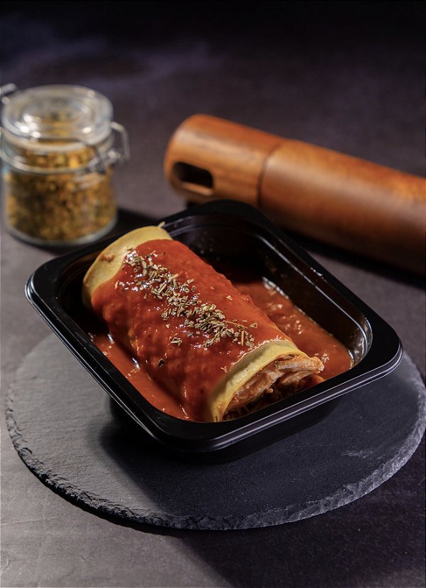 Canelone de Frango Desfiado com Mussarela e Molho de Tomate (250gr)