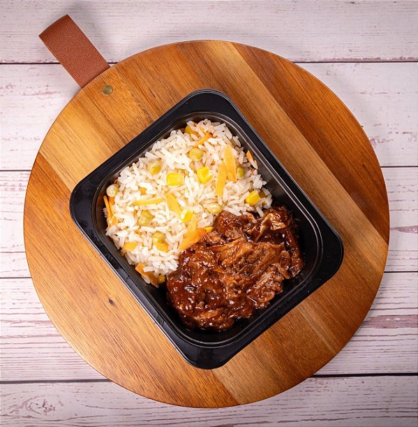 Costela Bovina ao Molho Barbecue com Arroz a Grega 250gr