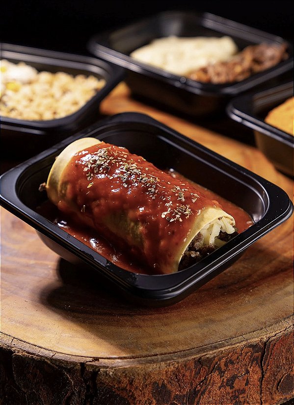 Canelone de Carne Moída com Mussarela e Molho de Tomate (250 gr)