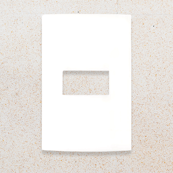 PLACA 4X2 - 1 POSTO - BRANCO FOSCO - SLEEK CLEAN