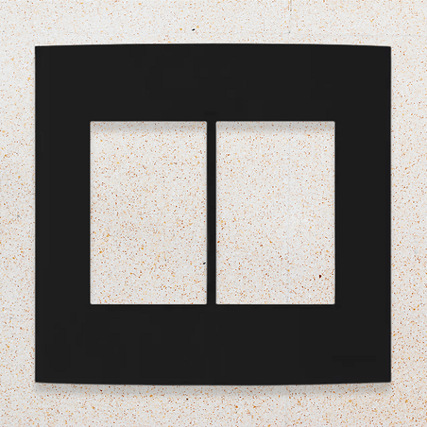 PLACA 4X4  - 6 POSTOS - PRETO FOSCO (EBONY) - SLEEK CLEAN
