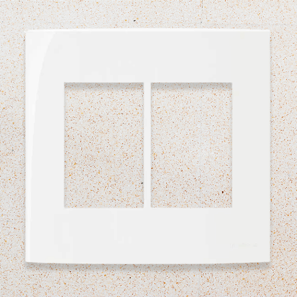 PLACA 4X4 - 6 POSTOS - BRANCO BRILHO - SLEEK
