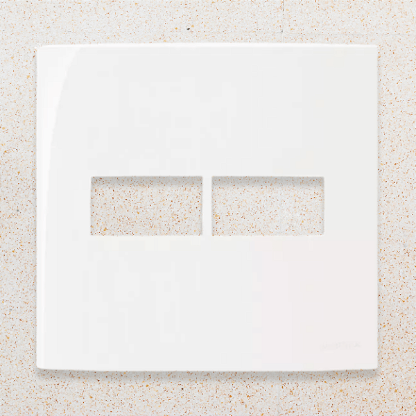 PLACA 4X4 - 2 POSTOS - BRANCO BRILHO - SLEEK