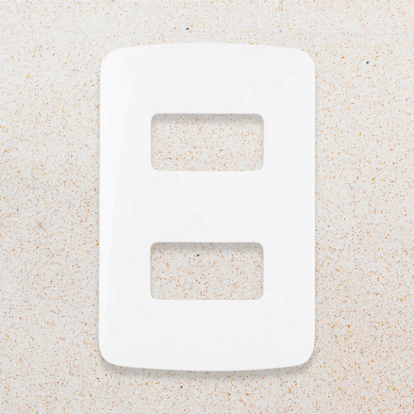PLACA 4x2 – 2 POSTOS – BRANCO – B3