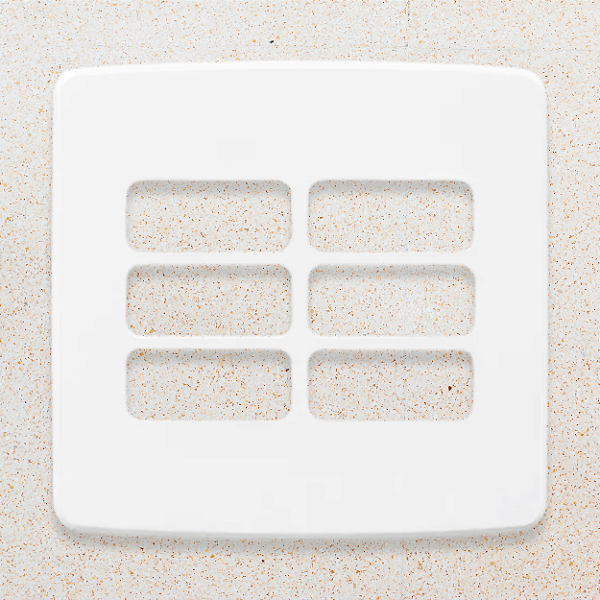 PLACA 4X4  - 6 POSTOS - BRANCO - B3