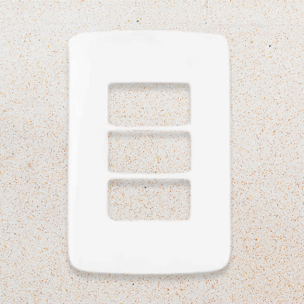 PLACA 4X2 - 3 POSTOS - BRANCO - B3