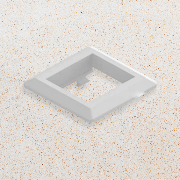 PLACA + SUPORTE - MINI ESPELHO MARCENARIA 2 POSTOS - BRANCO - QTMOV
