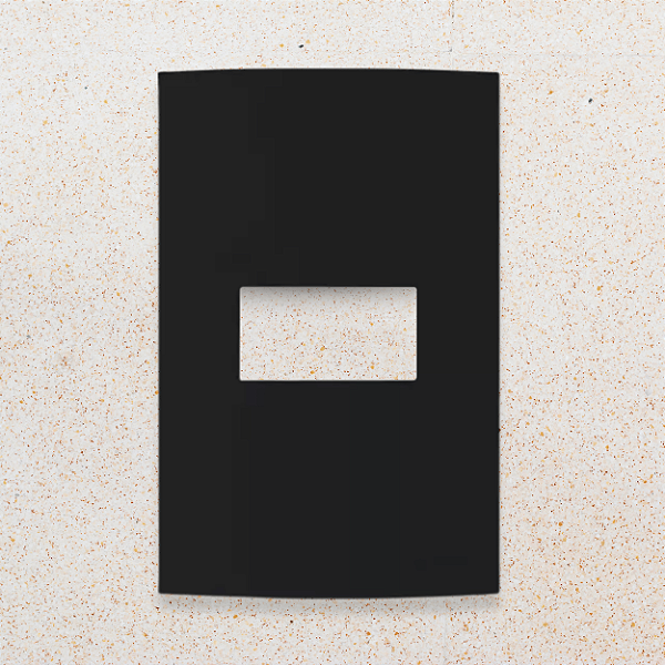 PLACA 4X2 - 1 POSTO - EBONY - SLEEK CLEAN