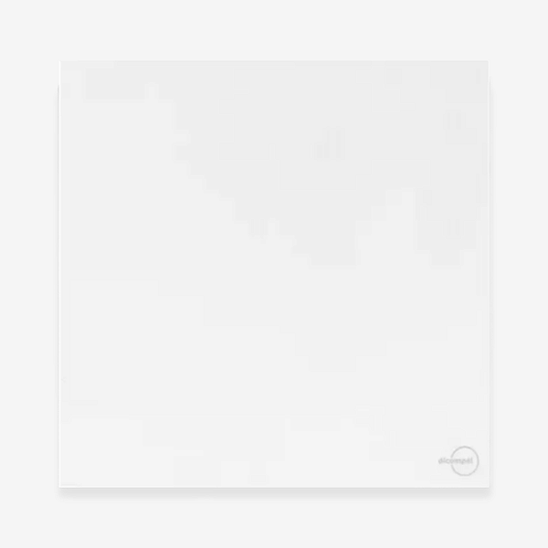 PLACA + SUPORTE 4X4 - CEGA - BRANCO - NOVARA GLASS